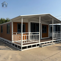 Maison de conteneurs extensible de luxe de 40 pieds, 3 chambres, maison modulaire préfabriquée, certifiée CE AU, villa Australie Royaume-Uni Europe