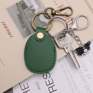 CustomPU Leather Embossed Durable Door <b>Lock</b> Access Card Holder <b>Portable</b> Car Brand Keychain Gifts for Men - Product Image 3