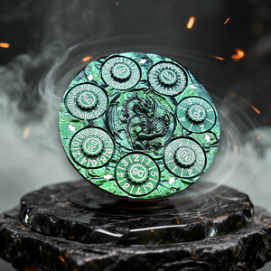 Caja de dados RPG 7 en 1 con gradiente, novedoso juego de dados metálicos giratorios de <span class=keywords><strong>Ruleta</strong></span> de Dragón para Dragones y Masmorras - Product Image 2