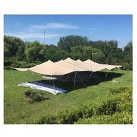 Tente de réception extérieure moderne de grande taille en forme libre pour mariages, salons professionnels et fêtes, taille personnalisée, tente extensible quatre saisons anti-UV