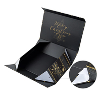 Boîte cadeau de Noël en carton rigide à clapet magnétique, design luxueux, impression de logo personnalisée en gros