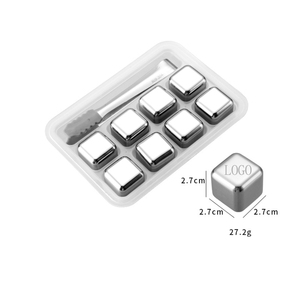 Custom logo 304 Stainless Steel Ice Tartar Summer Metal Quick-Frozen Bar Whiskey Ice <b>Cubes</b> - Product Image 2