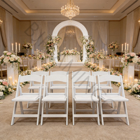 Chaise en résine pliable et empilable moderne pour jardin, fête, usage commercial, mariage, salle à manger, chaise en résine de mariage Bjflamingo
