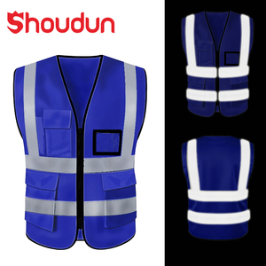 เสื้อกั๊กสะท้อนแสงความปลอดภัยสูงสำหรับผู้หญิงและผู้ชาย ความปลอดภัยสูง มองเห็นได้ชัดเจน มีกระเป๋าซิปด้านหน้า เหมาะสำหรับงานก่อสร้าง - Product Image 1