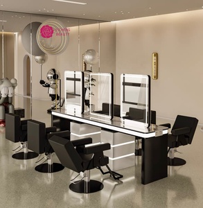 Espejos de Salón Estándar Europeo Yicheng Beauty, Espejos de Barbería, Conjunto de Equipamiento para <span class=keywords><strong>Peluquería</strong></span>, Muebles de Fabricación Profesional - Product Image 2