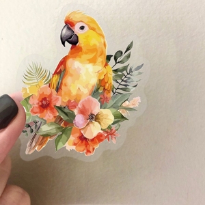 50 autocollants <span class=keywords><strong>aquarelle</strong></span> oiseau et fleur-autocollants nature clairs pour le scrapbooking, la journalisation, <span class=keywords><strong>l</strong></span>'artisanat en résine, la fabrication de cartes - Product Image 4
