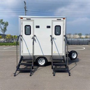 Remorque de toilettes portable de luxe à 2 portes et 2 cabines, en panneaux sandwich écologiques, pour usage en appartement - Product Image 2