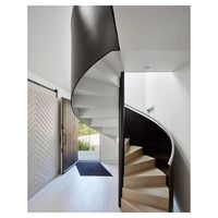 Escalier en colimaçon sur mesure, structure en acier, marches en bois massif, haute résistance, design moderne pour villa, appartement, école, hôpital