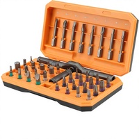 Faireach Set Obeng Magnetik 42 Buah dengan Gagang Ratchet Lepas Pasang, Kepala Torq-Set, Perlengkapan Perkakas Portabel Ringkas untuk DIY Sepeda