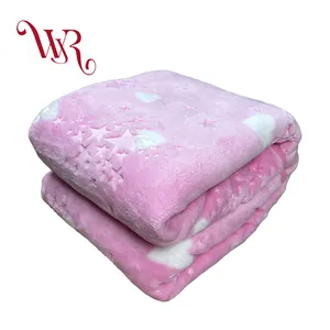 100% Polyester Flannel Baby Bedding Custom Throw Blankets For Gifts