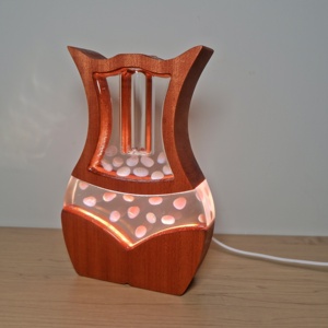 Thanh Lịch Frail Vase Cho Hoa Khô Và Thủy Canh Nghệ Thuật Vase Với LED Ánh Sáng WeCraft Gỗ <span class=keywords><strong>Resin</strong></span> Thủ Công Mỹ Nghệ Đèn Đêm - Product Image 5