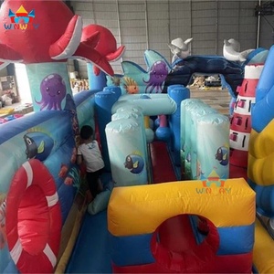 ปราสาทลมเป่าลมพีวีซีสำหรับเด็กเล่นรุ่น Ocean Zoo Fun ปี 2026 พร้อมสไลเดอร์ ขนาด 6*10*7.5 เมตร ยี่ห้อ WINWAYTOYS เพื่อความสนุก - Product Image 5