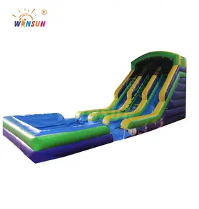 Wet/Dry Inflatable Slide with airtight pool commercial park inflatable slide with pool for sale /sports /game colorful