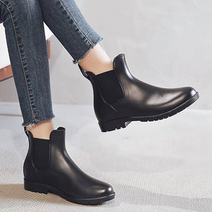 Hot Comfortable Waterproof Lightweight Summer Autumn <strong>Ankle</strong> Anti-slip PVC Chelsea <strong>Boots</strong> for <strong>Women</strong> - Product Image 1