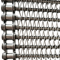 Chaîne de convoyage en treillis métallique en acier inoxydable 304 de qualité alimentaire pour four à biscuits, four de reculage de boulangerie et four à refroidissement tunnel