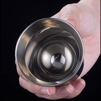 Tasses à café arabes personnalisées avec logo, 80 ml, en acier inoxydable, pour lait, jus, petites tasses à expresso pour la maison, le club, les fêtes
