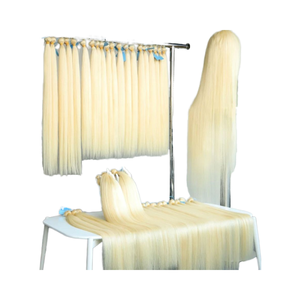 TENSION DE CHEVEUX HUMAINS TISSÉE TRADITIONNELLE VIERGE DROITE EUROPÉENNE VIERGE PLEINE CUTICULE NATURELLE BOUCLES HUMAINS JEUNE DONATEUR EXTENSION DE CHEVEUX - Product Image 1