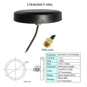 Impermeable uso al aire libre GSM <span class=keywords><strong>3G</strong></span> 4G LTE antena de alta ganancia Omni dirección Tornillo de montaje 698-960 1710-2700MHz LTE 4G Antena celular - Product Image 5