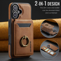 Casing Dompet Ponsel Nirkabel Magnetik Kulit PU Lepas Pasang untuk iPhone 17/17 Pro/17 Pro Max/17 Air/16/16 Pro/16 Plus/ 16E
