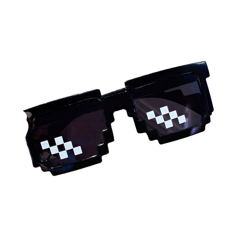 Gafas De Sol Pixeladas Estilo 8-Bit Con Protección UV400, Gafas Thug Life Para Disfraces Y Uso Diario