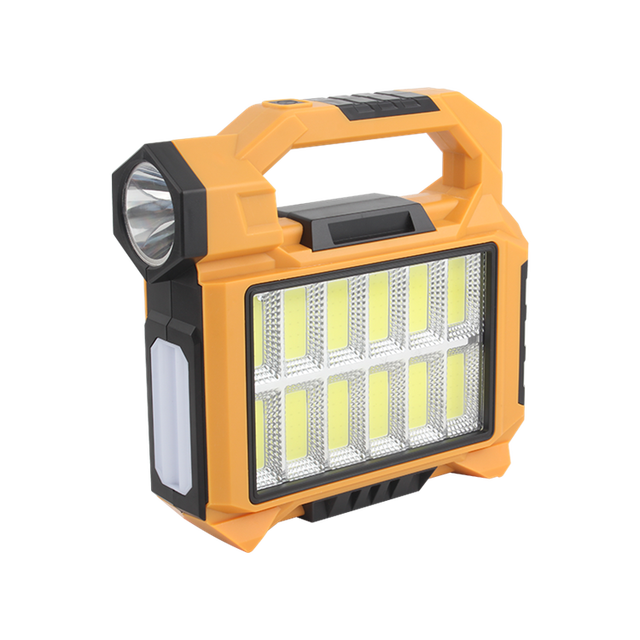 Factory Price Wholesale Outdoor Strong Light Camping Lighting Usb Rechargeable Led Cob Searchlight Solar Search Light