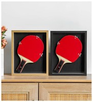 Vitrine de présentation pour raquette de ping-pong 2026, 3 couleurs, en bois massif, avec verre transparent, pour objets sportifs