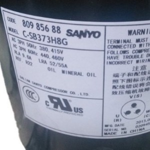 Compresseur de réfrigération Sanyo C-SB373H8HC 5HP 6HP pour climatisation, stockage frigorifique et pompe à chaleur - Product Image 4