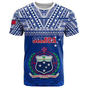 T-shirt essentiel personnalisé Samoa HRPP pour supporters, T-shirt unisexe décontracté respirant à manches courtes avec motif Samoa et col rond - Product Image 2