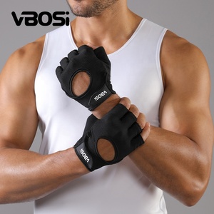 VBOSi 2204 neopren yumuşak yarım parmak spor eldiven silikon şeritler Unisex ağırlık kaldırma eğitimi için su geçirmez spor eldiveni - Product Image 5