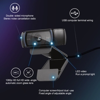 كاميرا ويب لوجيتك C920e HD Pro الأصلية، كاميرا ويب ذكية بدقة 1080P واسعة الشاشة مع منفذ USB للدردشة المرئية والتسجيل، مزودة بمستشعر تصوير CMOS