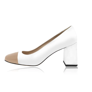 छोटे वर्ग पैर की अंगुली महिलाओं के आरामदायक जूते लघु ब्लॉक एड़ी महिलाओं के काम जूते प्रसिद्ध ब्रांड ODM जूते कारखाने थोक व्यापारी - Product Image 2