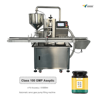 Machine de remplissage automatique de haute précision à tête unique avec pompe à rotor servo pour liquides/sauces visqueuses
