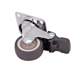 Roulettes de chaise de bureau silencieuses TPR, roulettes pivotantes de 25 mm avec frein pour meubles - Product Image 2