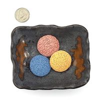 Diffuseur d'huiles essentielles d'aromathérapie en pierre de lave Bol de parfum en céramique carré avec perles en pierre de lave de forme ronde