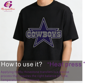 Factory Direct Selling Shiny Sports Team Logo <strong>Cowboys</strong> Hot Fix Rhinestone Transfer - Product Image 3