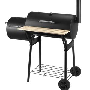 Grand <span class=keywords><strong>Barbecue</strong></span> à charbon de bois <span class=keywords><strong>en</strong></span> acier moulé <span class=keywords><strong>Barbecue</strong></span> à granulés de <span class=keywords><strong>fumoir</strong></span> décalé avec table pliante - Product Image 1