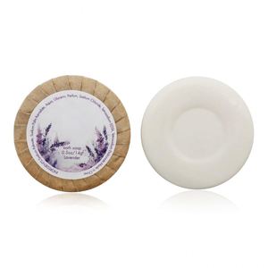 20g Eco-Friendly Disposable <b>Mini</b> Round Bar <b>Soap</b> with Paper Wrap Customizable Logo Portable for Hotel & Spa Use - Product Image 1