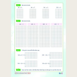 Quaderno per esercizi di matematica personalizzato con stampa a punto metallico, per la scuola primaria, grado 1, con griglia, MOQ basso - Product Image 1