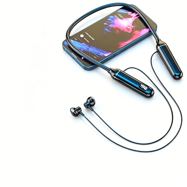 Best Price Neckband for 5.0 Wireless Earphones LED Digital Power Display 5-10 Hours Stereo Bass Hanging Sports Daily Use