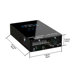 อินเวอร์เตอร์พลังงานแสงอาทิตย์แบบไฮบริด 4KW, ตัวแปลงไฟ 24V เป็น AC 120V แบบ Pure Sine Wave, ฝาครอบกระจกด้านบนพร้อมจอ LCD, 140A MPPT HGX 4000W - Product Image 4