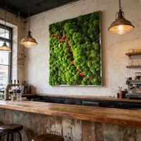 Art mural en mousse préservée sur mesure, fait main, naturel, encadré dans un cadre en bois, écologique, durable, pour la décoration de la maison, du bureau ou de l'hôtel