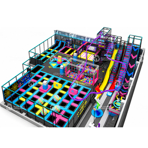 Parc d'attractions et d'aventure pour adultes et enfants, zone de jeux gonflables, trampolines, équipement de terrain de jeux intérieur, toboggans, jeux de saut, parc de trampolines - Product Image 4