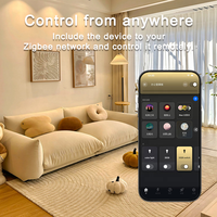 Bilihondim Zigbee Gateway Smart Switch 1 canal, boîtier numérique à contact sec, montage mural, télécommande, compatible Google Home Alexa