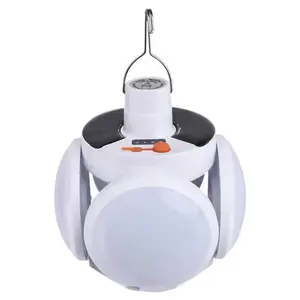 Lámpara Solar de Plástico para Exteriores, Lámpara LED Plegable para Fútbol, Lámpara de Emergencia con Carga USB, Linterna de Búsqueda Portátil - Product Image 1