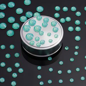 Cuentas de diamantes de imitación de resina epoxi de ópalo azul caribeño Aqua de 5 mm con parte trasera plana y orificio central para coser, para la fabricación de joyas y accesorios de cuentas para la cintura - Product Image 5