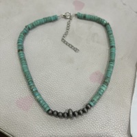 Collier ras du cou en perles Navajo et turquoise style cowgirl pour femme, cadeau