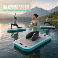 Tapis de yoga gonflable durable pour exercices aquatiques, planche flottante pour yoga, pilates et fitness