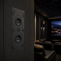 Amplificateur professionnel 5.1 canaux, système home cinéma 8 pouces 500W avec haut-parleurs métalliques muraux à crossover 2.5KHz
