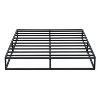 AIDI MBF-002 Cadre de lit pliant en acier de 14 pouces avec plateforme métallique, compatible matelas Queen, Twin, Full, Double, portable
