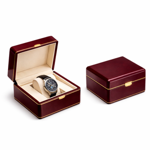 Modern Watch Box Luxury Rigid Flip Lid PU Leather Jewelry Gift Box Watch Cushion Insert Embossing Custom Logo OEM Manufacturer - Product Image 2